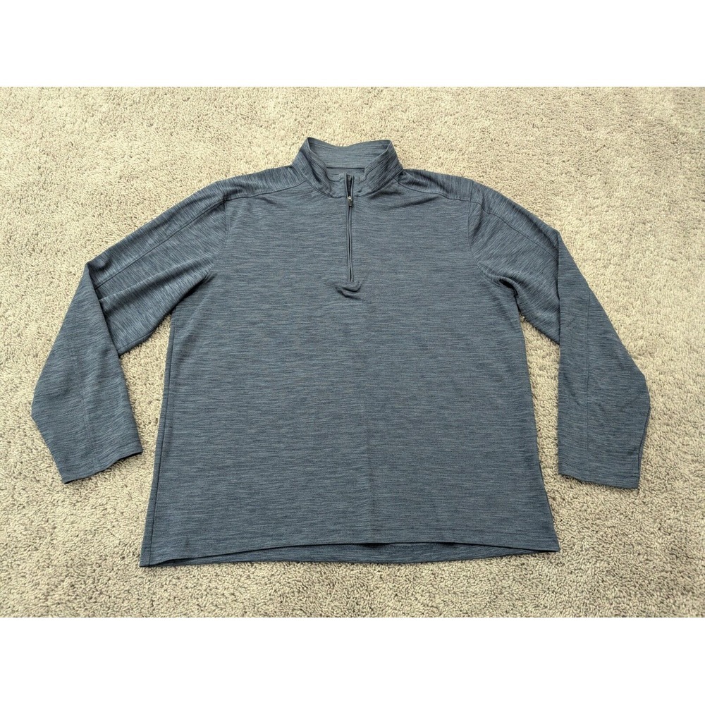 Greg Norman Pullover Mens Extra Large Sweatshirt Long Sleeve 1/4 Zip‎ Golf Blue